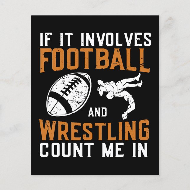 Flyer Si Implica Fútbol Americano Y Lucha Libre Cuéntame (Frente)