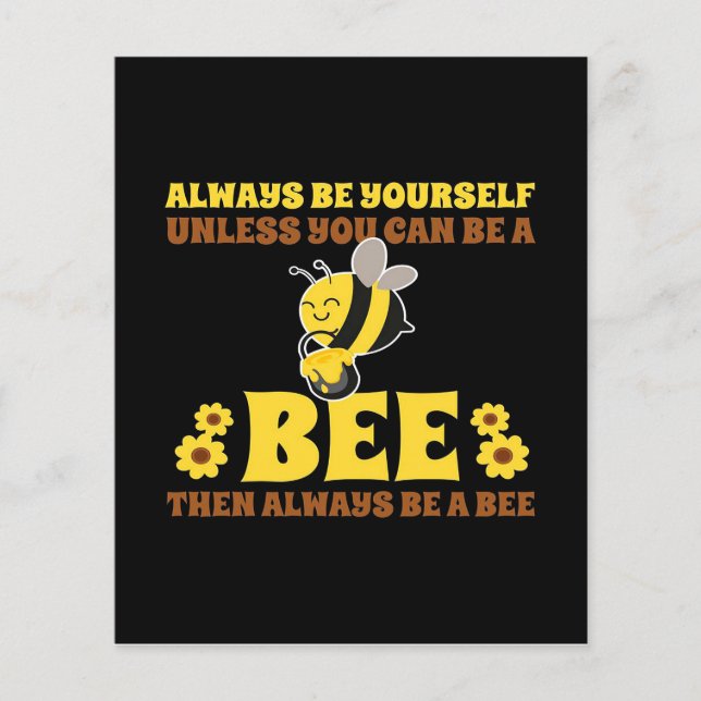 Flyer Siempre Sea Un Regalo De Abejas| Apuesta Cuta Para (Frente)
