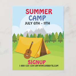 Flyer Signo de Marketing Promocional de Campamento de Ve