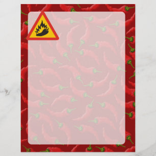 Flyer Signo de peligro de pimienta caliente