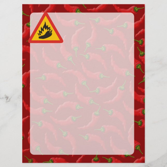 Flyer Signo de peligro de pimienta caliente (Frente)