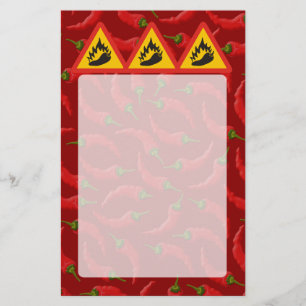 Flyer Signo de peligro de pimienta caliente