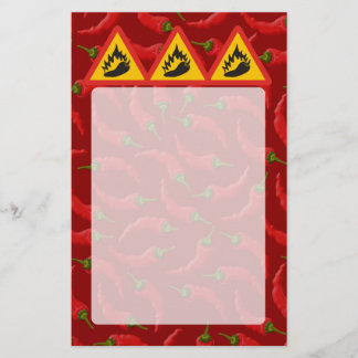 Flyer Signo de peligro de pimienta caliente