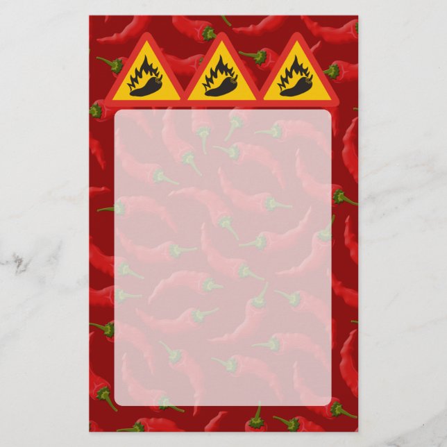 Flyer Signo de peligro de pimienta caliente (Frente)