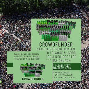 Flyer Silhouette Crowd Design, Crowdfunder, Crowdfunding