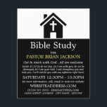 Flyer Silhouette de Capilla, Anuncio de clase de Biblia<br><div class="desc">Chapel Silhouette,  Clases De Publicidad De La Biblia Cristiana Por La Tienda De Tarjetas De Negocios.</div>