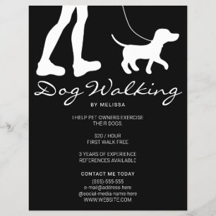 Flyer Silhouette de piernas y perros en el negocio de lo