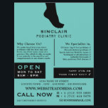 Flyer Silhouette de pies, clínica de podiatría, podiatra<br><div class="desc">Foot Silhouette,  Clínica de Podiatría,  Volante de Publicidad Podiatrista por la Tienda de Tarjetas de Negocios.</div>