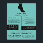 Flyer Silhouette de pies, clínica de podiatría, podiatra<br><div class="desc">Foot Silhouette,  Clínica de Podiatría,  Volante de Publicidad Podiatrista por la Tienda de Tarjetas de Negocios.</div>
