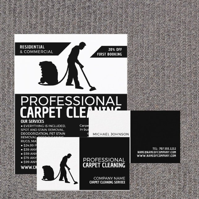 Flyer Silhouette limpiadora de alfombras, servicio de li (Subido por el creador)