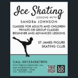Flyer Silueta de patinaje sobre hielo, anuncio de lecció<br><div class="desc">Silhouette De Patinaje Hielo,  Volantes De Publicidad De La Lección De Patinaje Hielo Por La Tienda De Tarjetas De Negocios.</div>