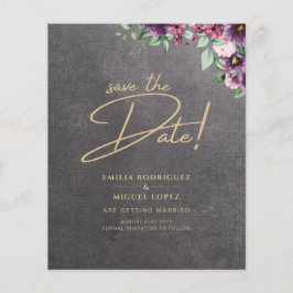 Flyer Silver Gray Berry Floral Wedding Winter Fall