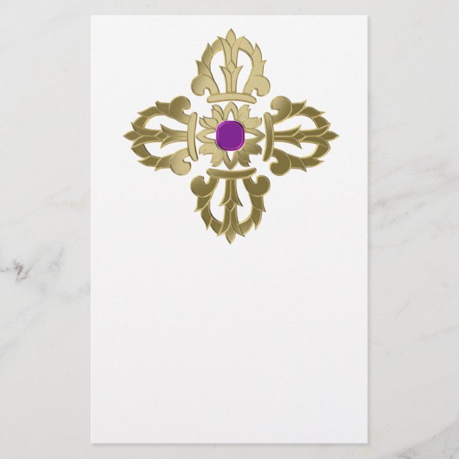 Flyer Símbolo budista dorado de Vajra (Frente)