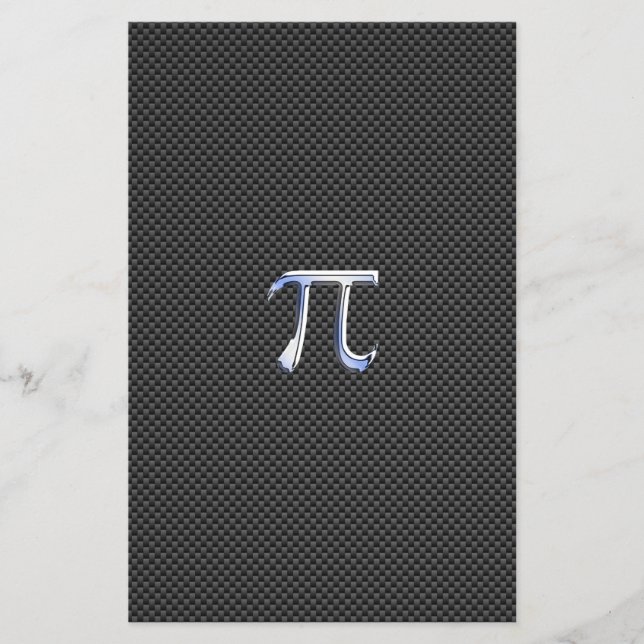 Flyer Símbolo cromado como Pi en la impresión de fibra d (Frente)