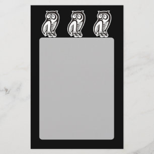 Flyer Símbolo de búho blanco