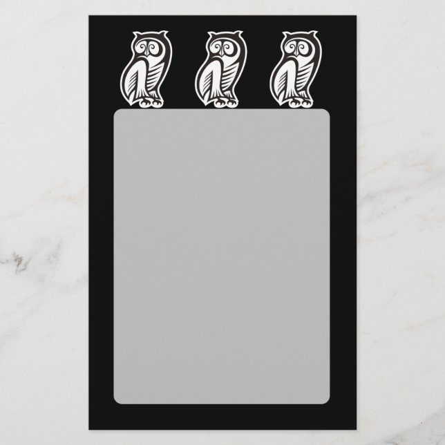 Flyer Símbolo de búho blanco (Frente)