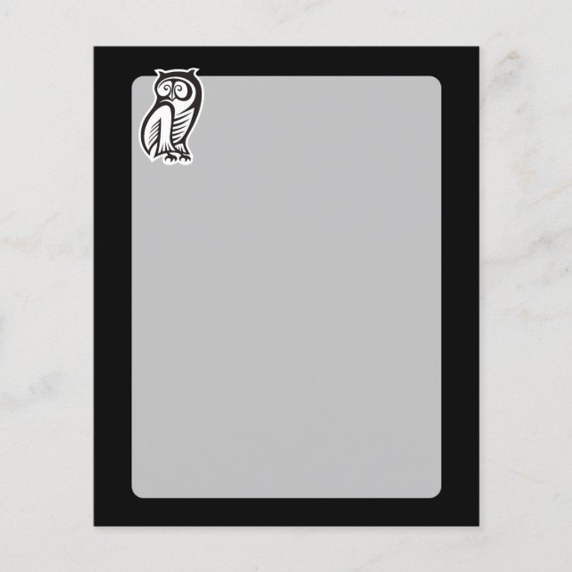 Flyer Símbolo de búho blanco (Frente)