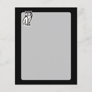 Flyer Símbolo de búho blanco