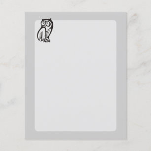 Flyer Símbolo de búho negro