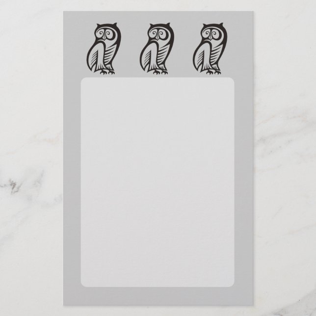 Flyer Símbolo de búho negro (Frente)