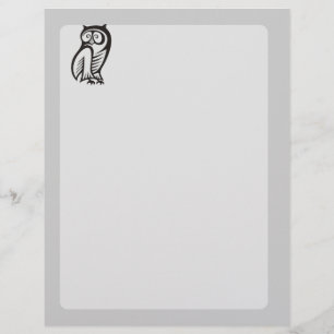 Flyer Símbolo de búho negro