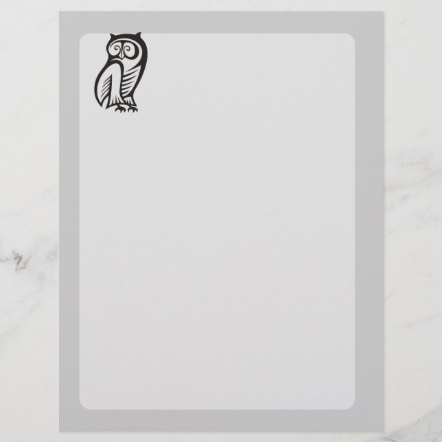 Flyer Símbolo de búho negro (Frente)