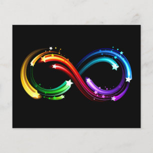 Flyer Símbolo de infinito de cometas de arcoíris