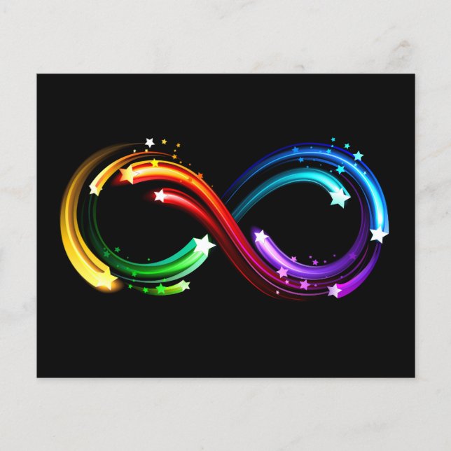 Flyer Símbolo de infinito de cometas de arcoíris (Frente)