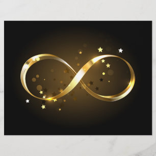 Flyer Símbolo de infinito dorado