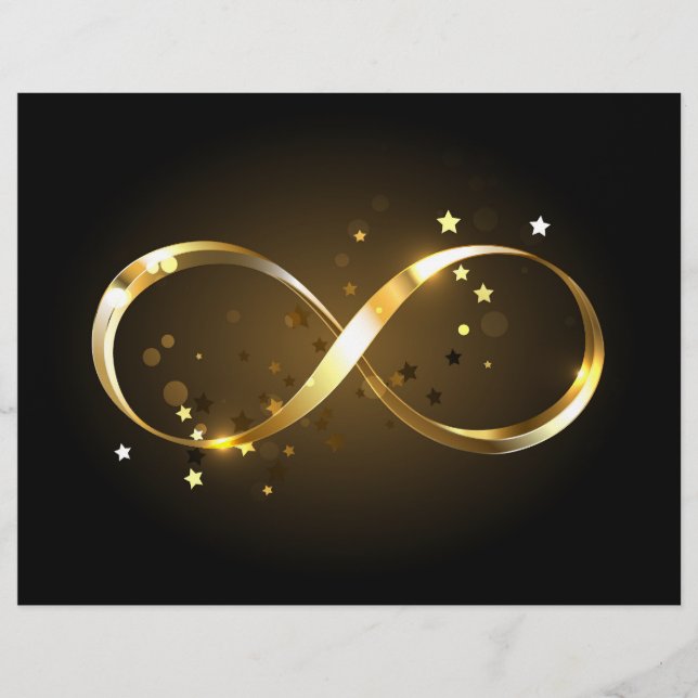 Flyer Símbolo de infinito dorado (Frente)