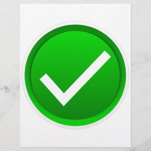 Flyer Símbolo de marca de verificación verde