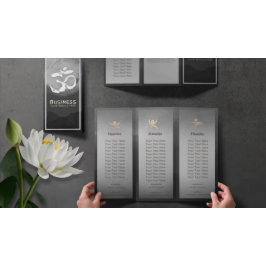 Flyer Símbolo de Om del pergamino de percha de pergamino