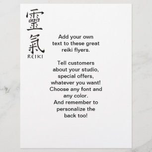 Flyer Símbolo de Reiki en tinta negra
