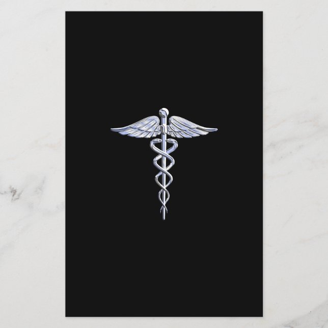 Flyer Símbolo médico "Silver Like Caduceus" en decoració (Frente)