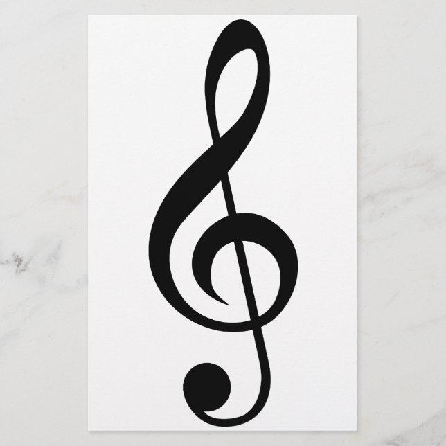 Flyer Símbolo musical Treble Clef G-Clef (Frente)