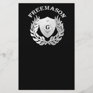 Flyer Símbolo plateado de albañilería