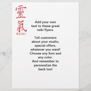 Flyer Símbolo Reiki en Tinta Roja