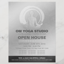 Flyer Símbolo ZEN de la casa abierta del estudio del ins