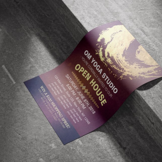 Flyer Símbolo ZEN de Relieve metalizado dorado púrpura d (Subido por el creador)