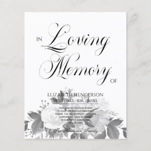 Flyer Simpatía Del Presupuesto Floral En La Memoria Amad