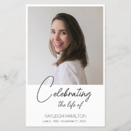 Flyer Simple celebración funeraria del presupuesto del p