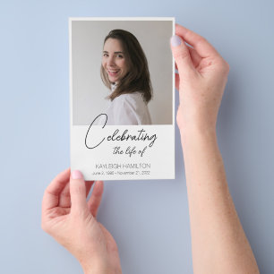 Flyer Simple celebración funeraria del presupuesto del p