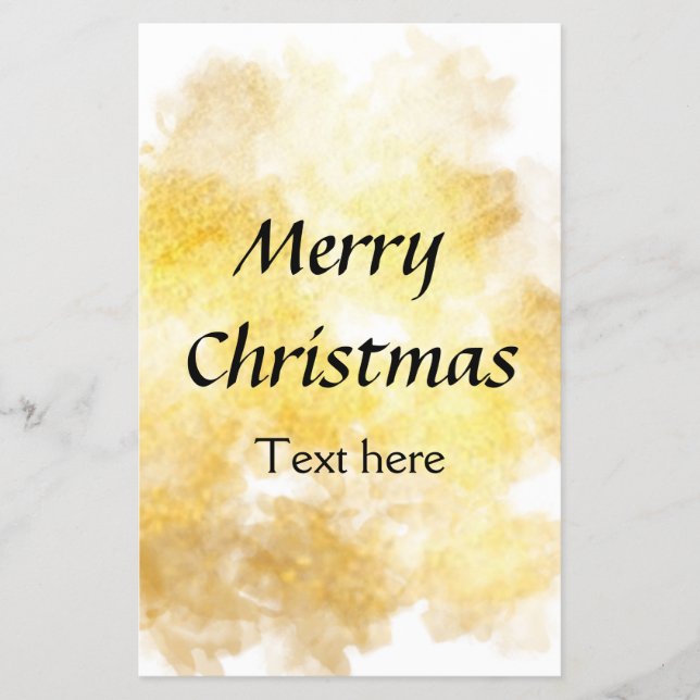 Flyer Simple dorado agrega tu texto feliz Navidad person (Frente)