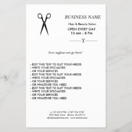 Flyer Simple elegant business light beauty salon