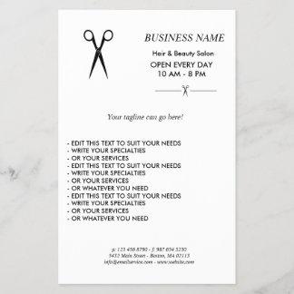 Flyer Simple elegant business light beauty salon
