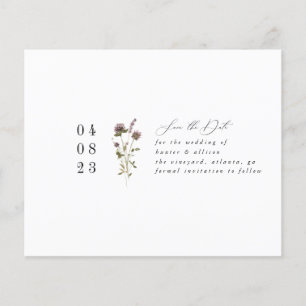 Flyer Simple Floral Guardar la fecha