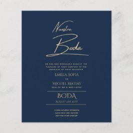 Flyer Simple Nuestra BODA Boda Español Sólo Texto Inv