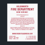 Flyer Simplemente negrita, reclutamiento de bomberos<br><div class="desc">Simplemente negrita,  volante de reclutamiento de bomberos por la tienda de tarjetas de visita.</div>