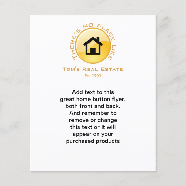 Flyer Sin lugar como botón de inicio (Frente)