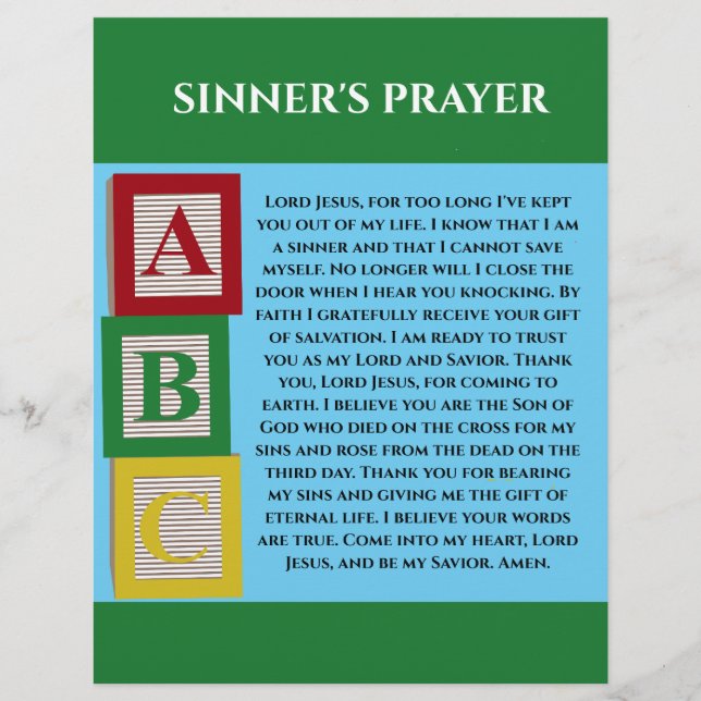 FLYER SINNERS PRAYER (Frente)